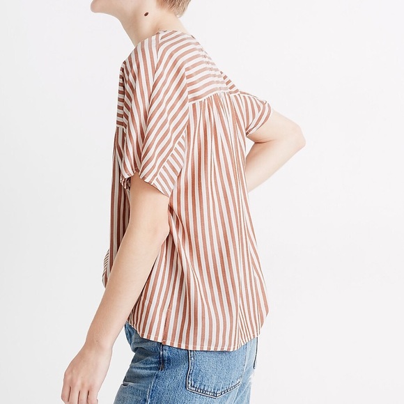 Madewell Rhyme Button-Front Top in Stripe Play. Size small. Like new. TTS. - Picture 6 of 8